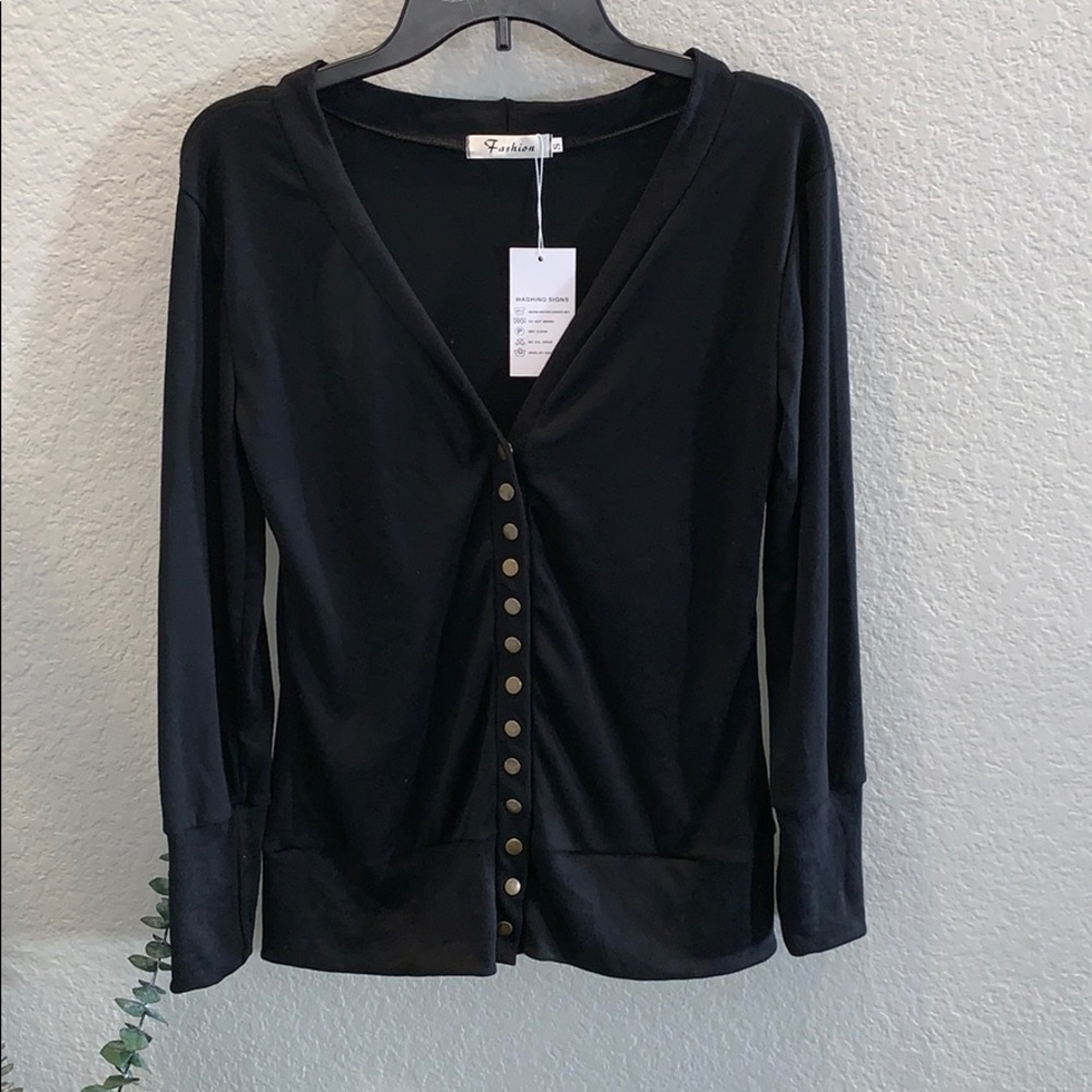 Black cardigan